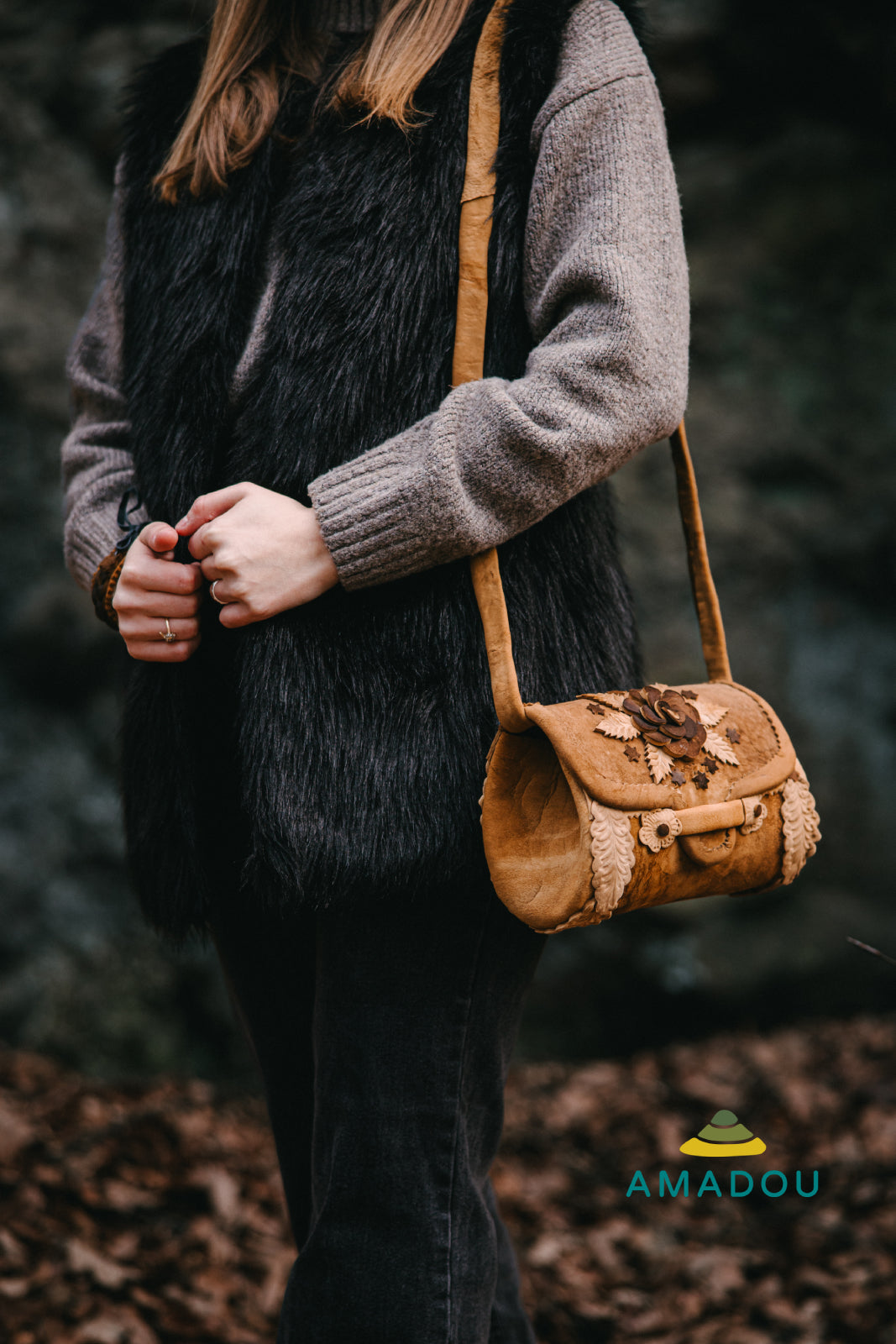 Amadou shoulder purse / legacy / small